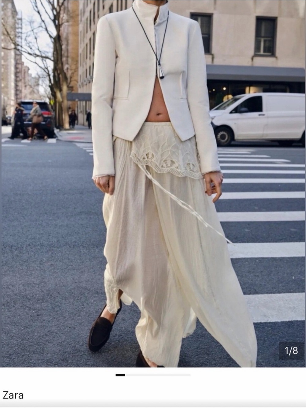 Zara Ecru Maxi Skirt